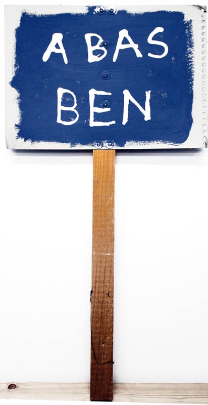 A bas BEN - acrylique sur carton - 81 x 82 - 2017
