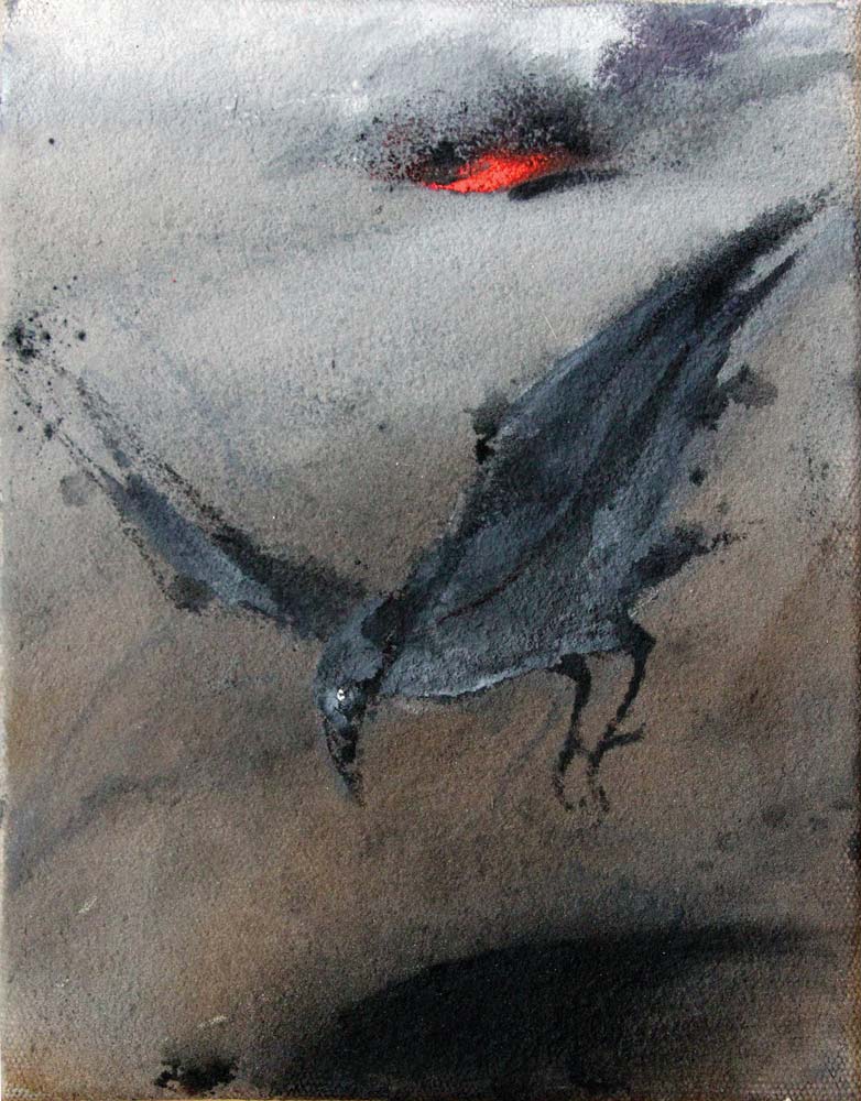 Velickovic - Corbeau 2014 Huile sur toile 35 x 27